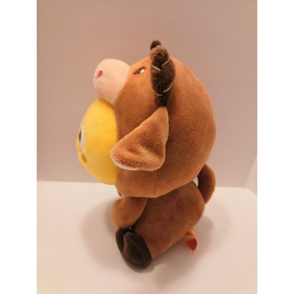 Vip kid cow costume Ox Dino Daily yellow dinosaur Plush Stuffed 9" - Picture 4 of 7